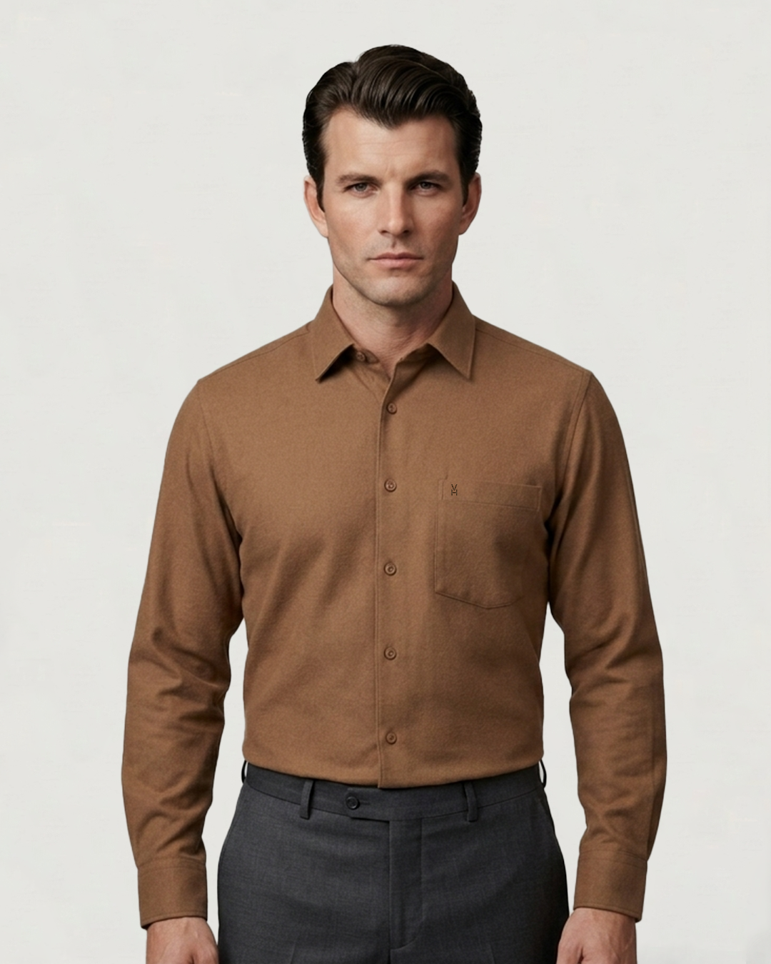 CAMISA ML BL SOLIDA WF C/SPANDEX