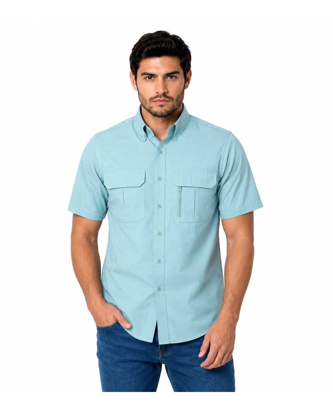 CAMISA MC ESTILO VAN HEUSEN AIR MODA SOLIDA