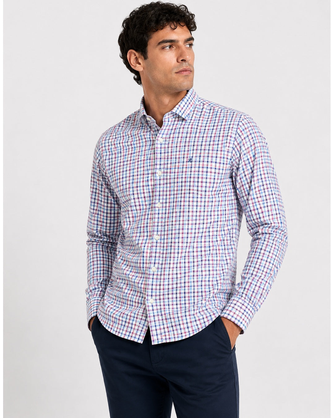 CAMISA MODA BL ML CUADROS