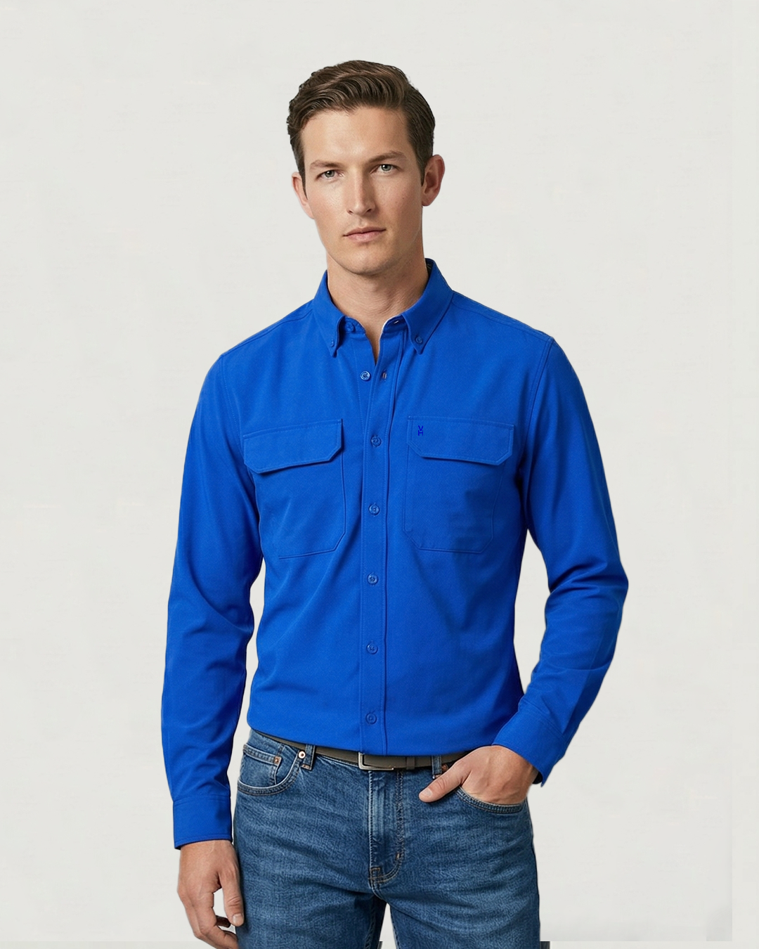 CAMISA ML ESTILO VAN HEUSEN AIR SOLIDA