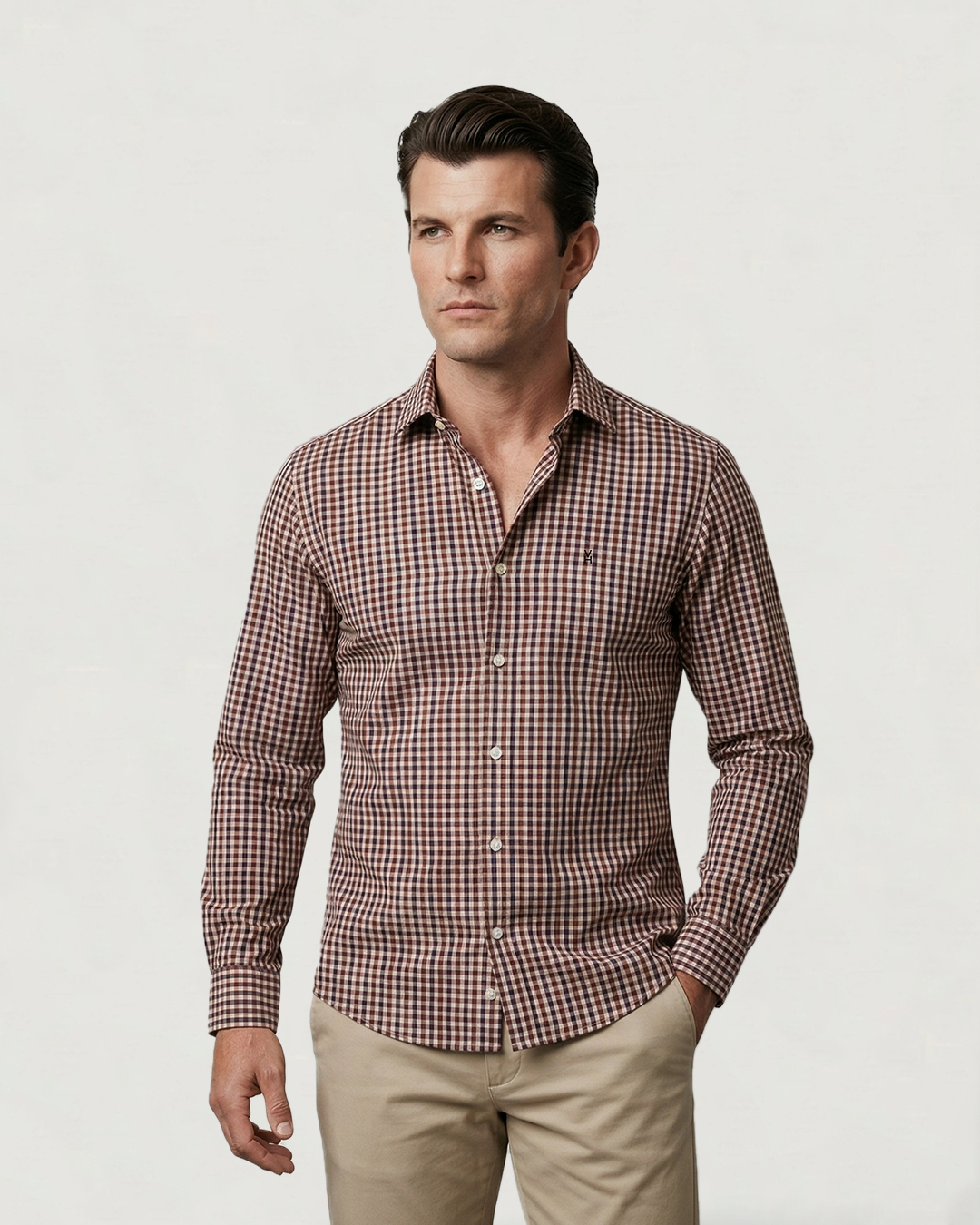 CAMISA MODA BL ML CUADROS