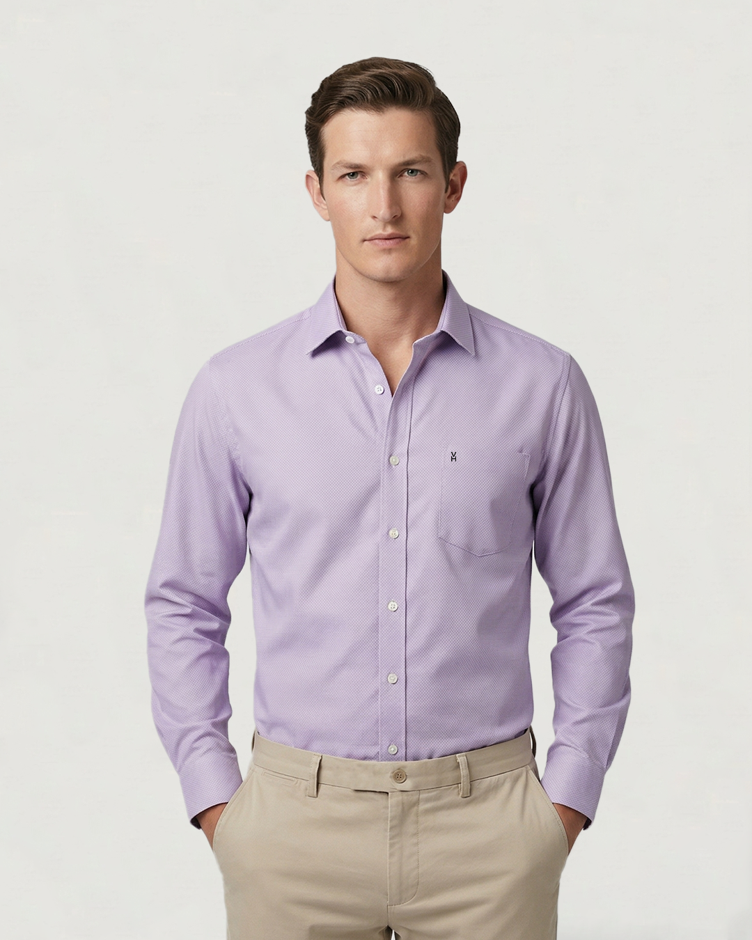 CAMISA ML 4 WAY STRECH PRINT ROMBO
