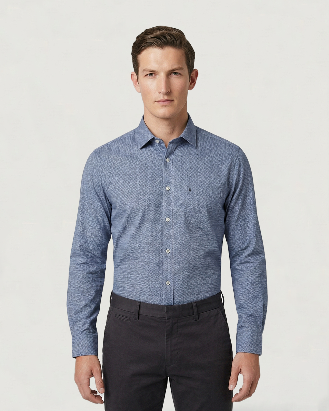 CAMISA ML PREMIUM ESTAMPADA DOBBY