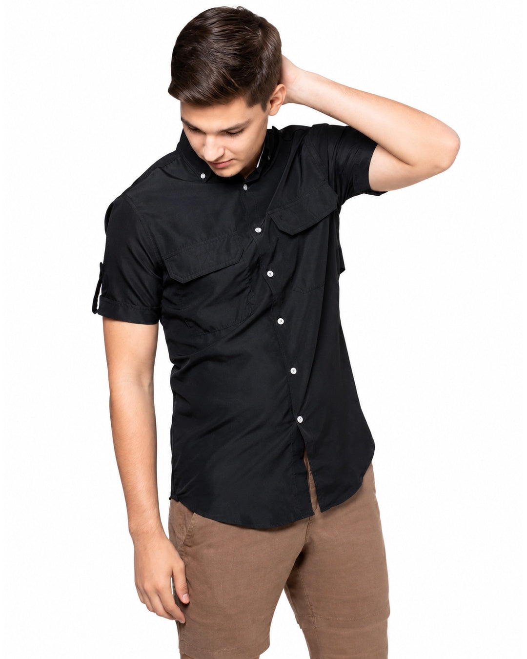CAMISA MC ESTILO VAN HEUSEN AIR SOLIDA