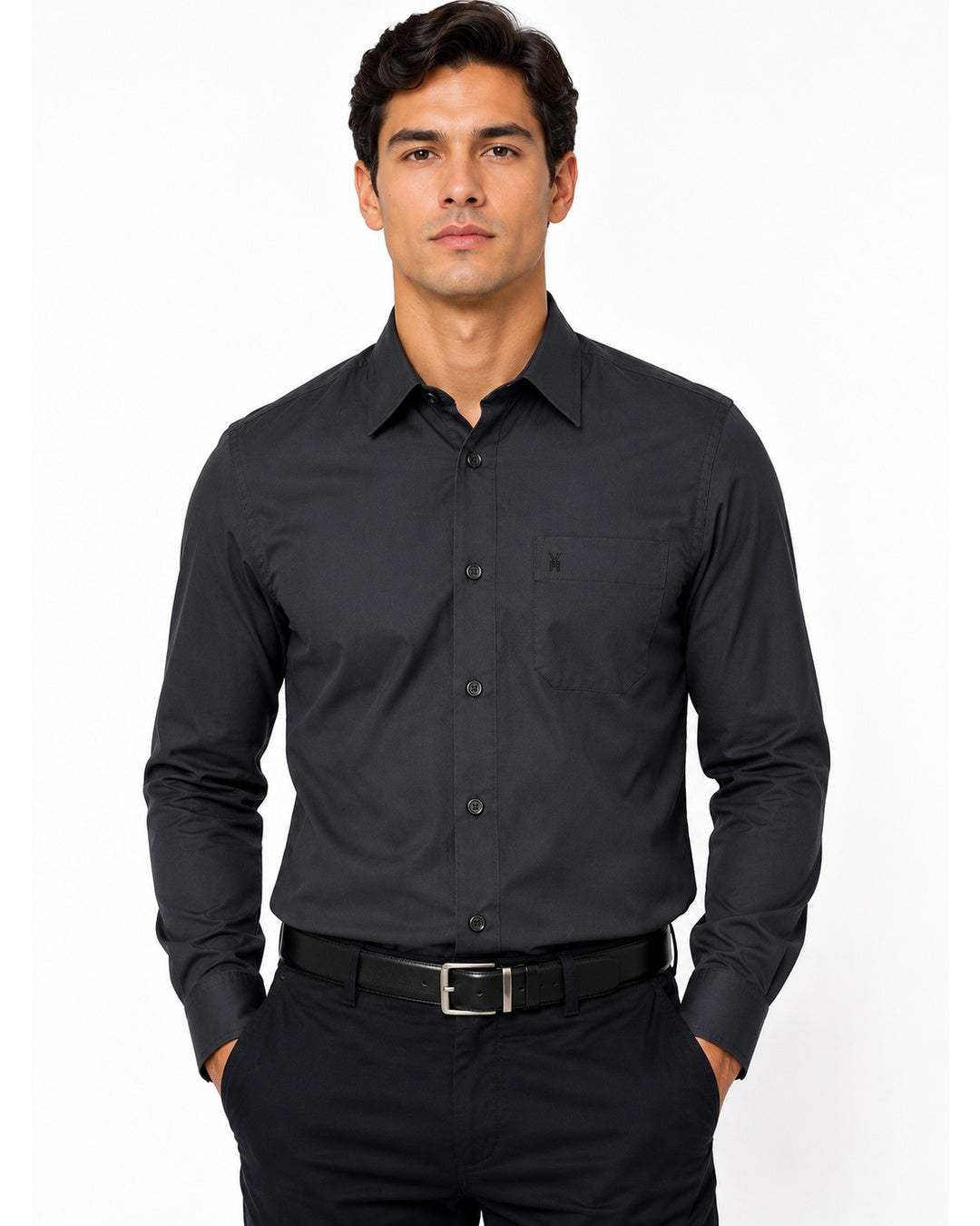 CAMISA ML BL SOLIDA WF