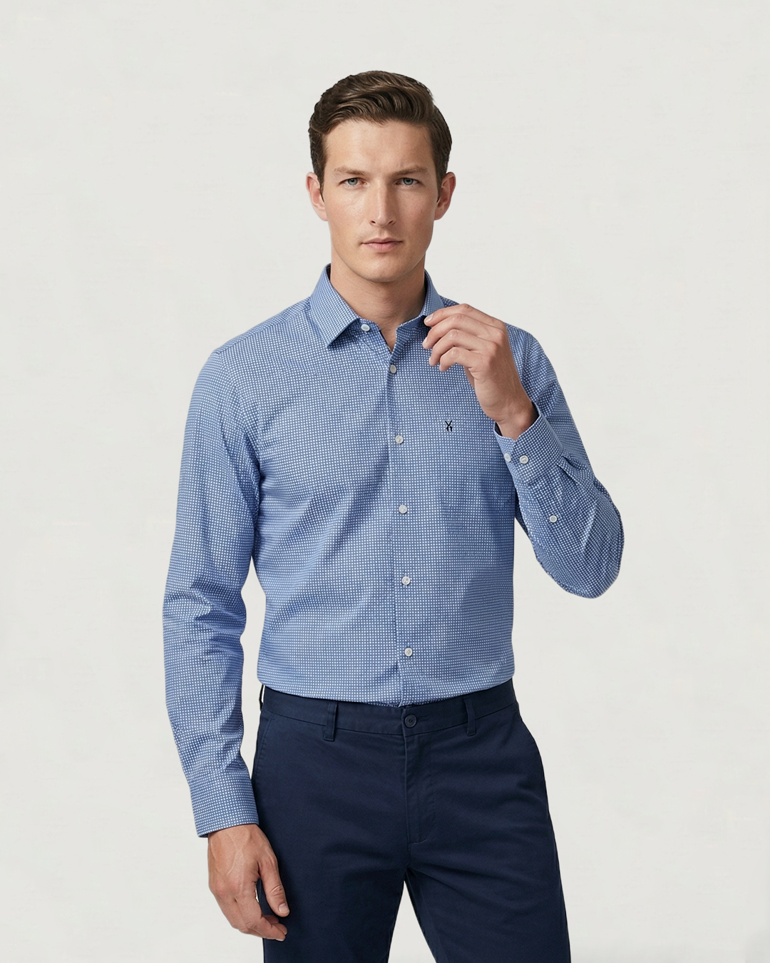 CAMISA ML 4 WAY STRECH PRINT ROMBO