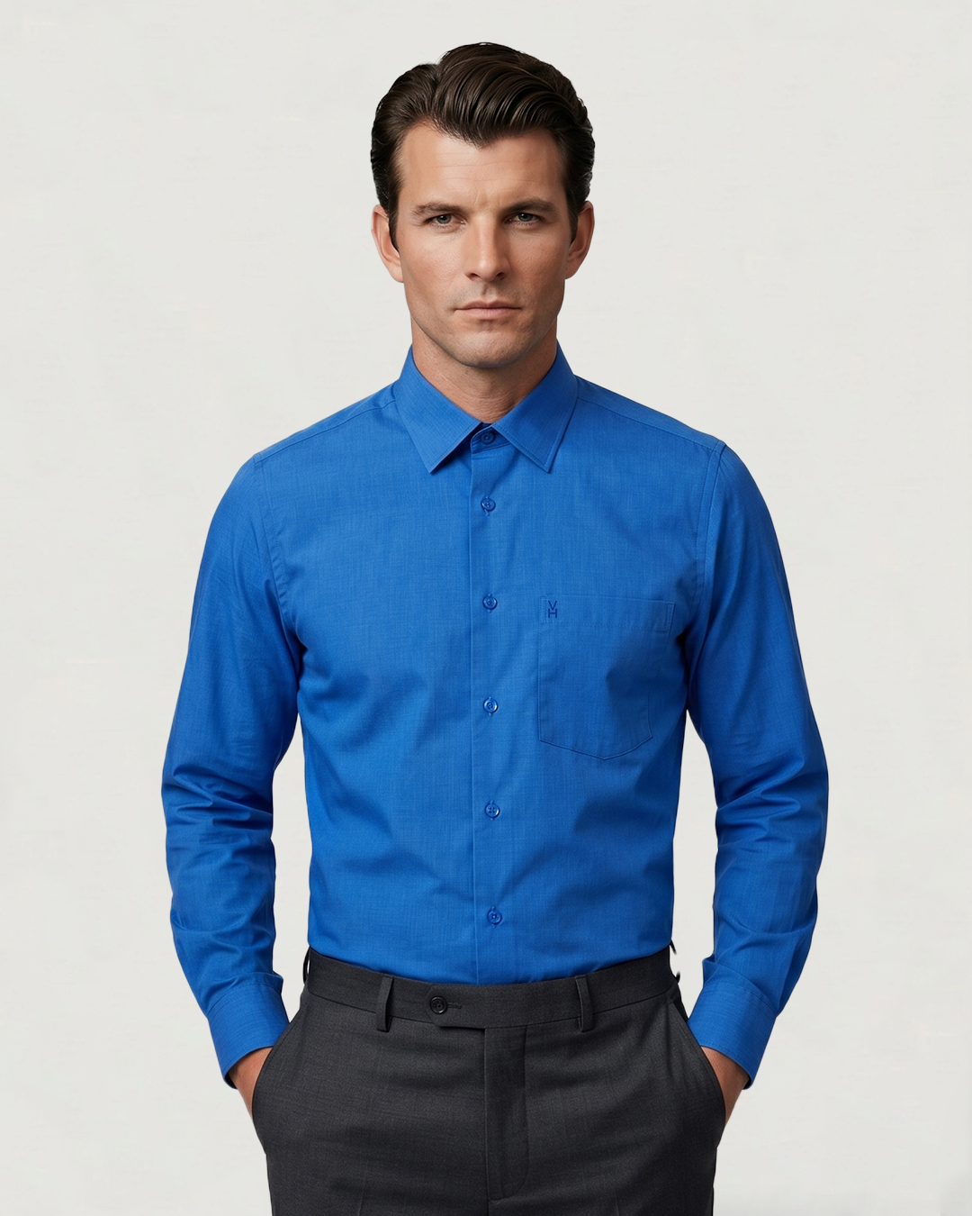 CAMISA ML BL SOLIDA WF C/SPANDEX