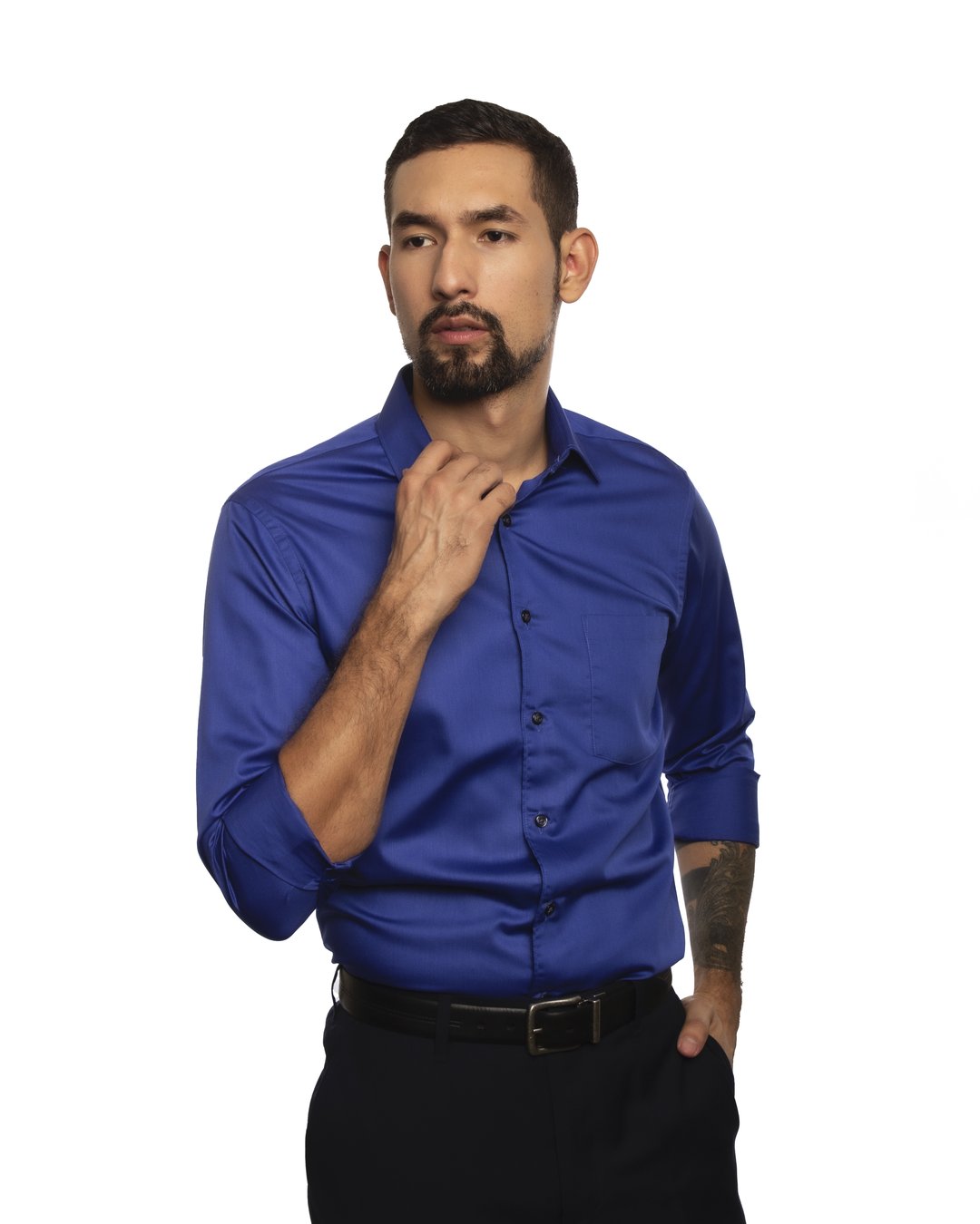 CAMISA ML BL SOLIDA WF