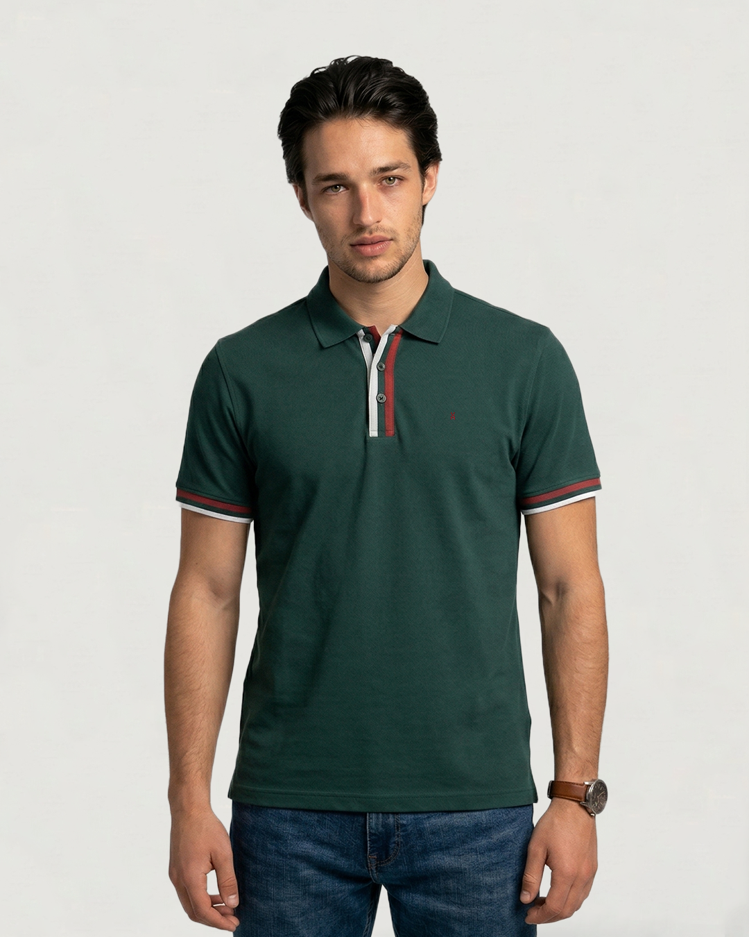 POLO MODA RAYA VERT