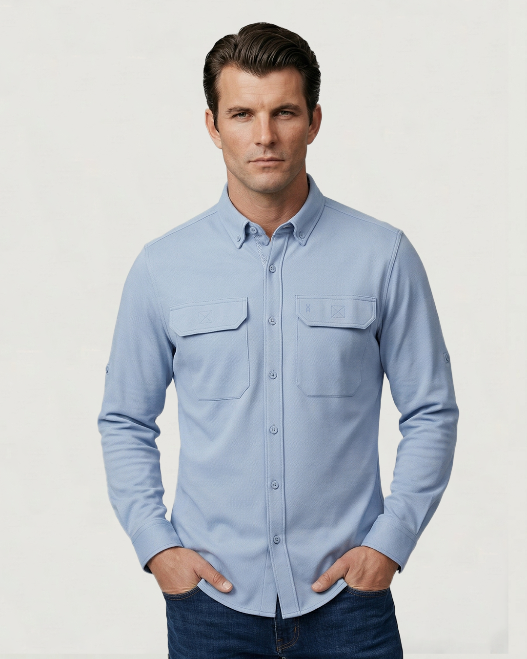 CAMISA ML ESTILO VAN HEUSEN AIR SOLIDA
