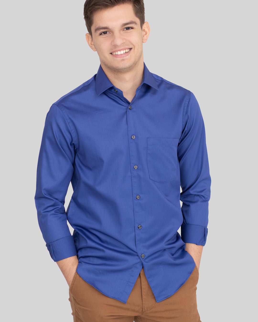 CAMISA ML BL SOLIDA WF