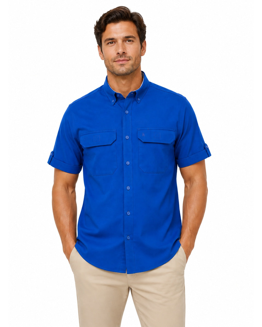 CAMISA MC ESTILO VAN HEUSEN AIR SOLIDA