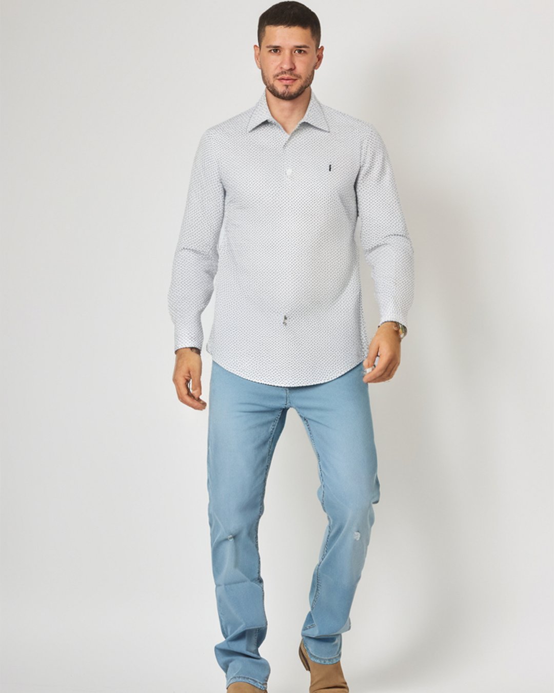 CAMISA ML 4 WAY STRECH PRINT