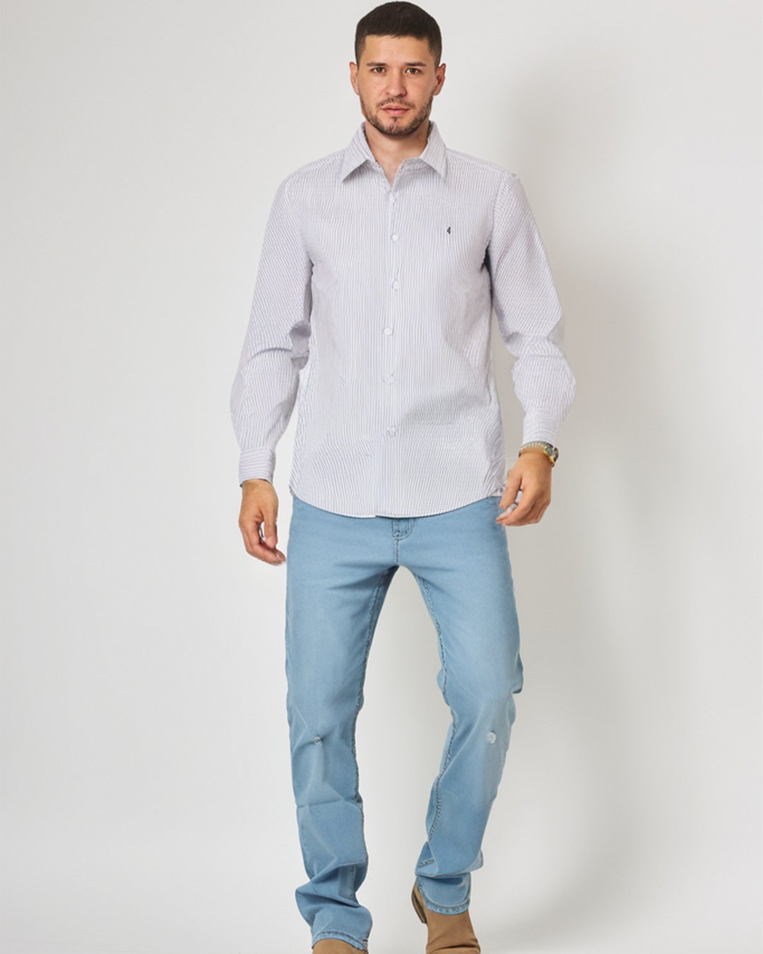 CAMISA MODA BL ML RAYAS
