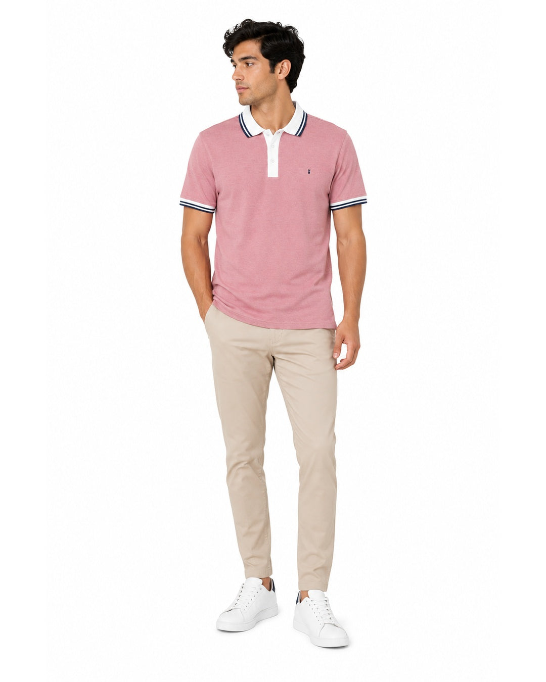 POLO MODA DOBLE RAYA EN CUELLO Y BRAZO