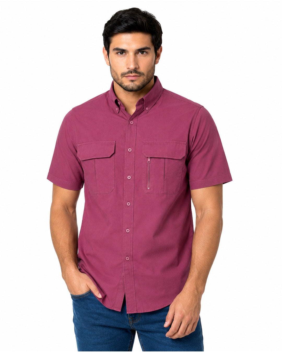CAMISA MC ESTILO VAN HEUSEN AIR MODA SOLIDA