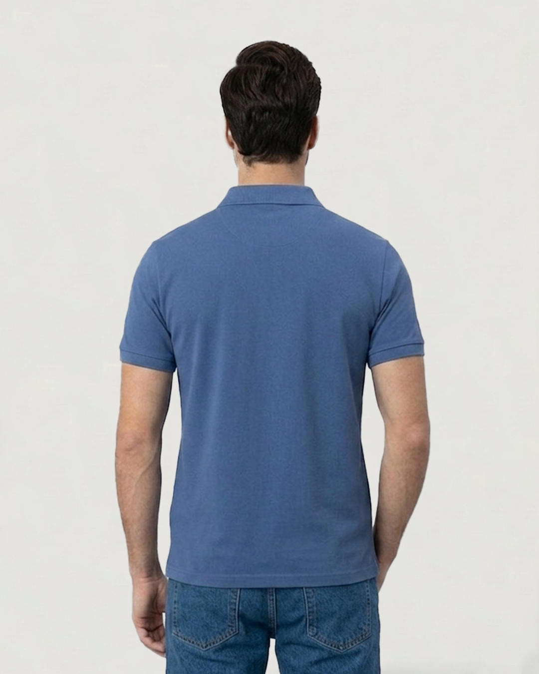 POLO PREMIUM MODA DETALLE LINEA VERTICAL DENIM