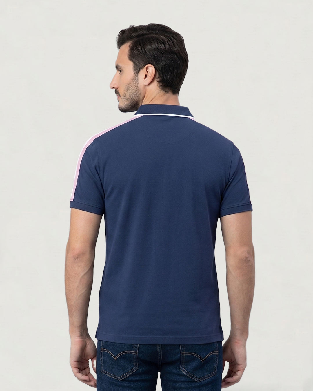 POLO MODA RAYA EN HOMBRO
