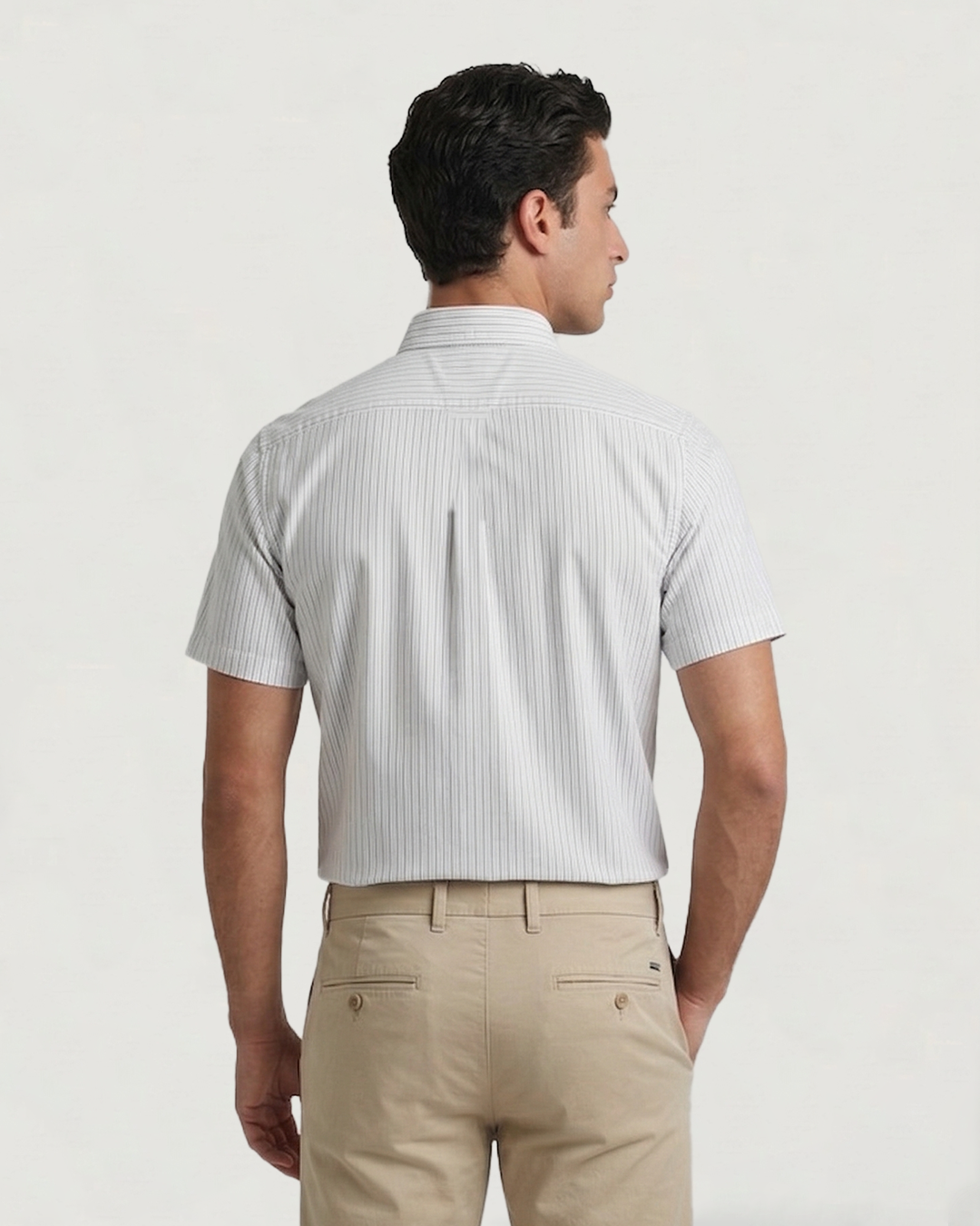 CAMISA MODA BL MC RAYAS