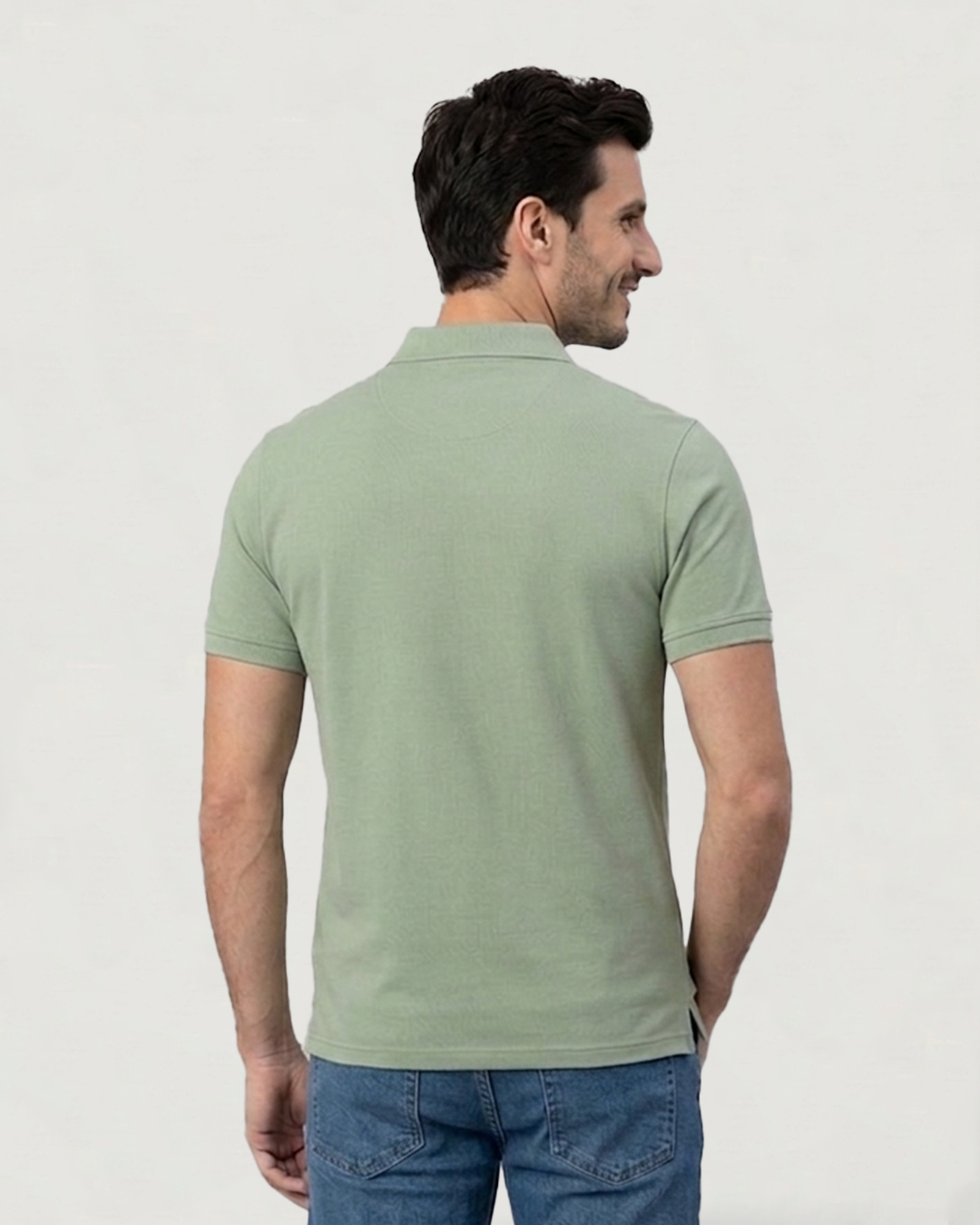 POLO PREMIUM MODA DETALLE LINEA VERTICAL DENIM