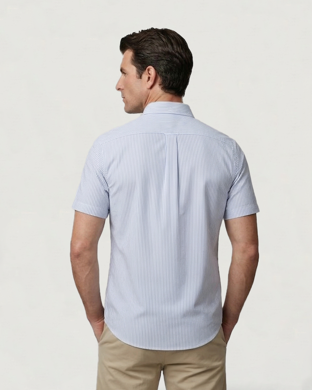CAMISA NOS BASIC BL MC RAYAS