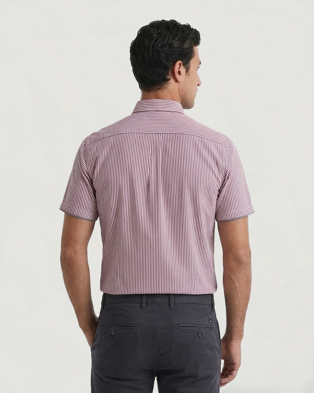 CAMISA MODA BL MC RAYAS