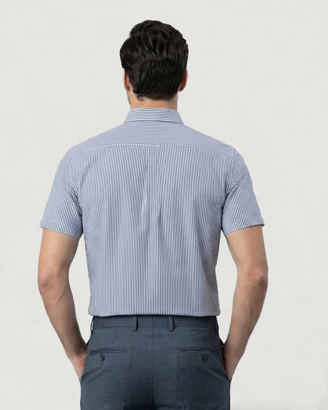 CAMISA NOS BASIC BL MC RAYAS