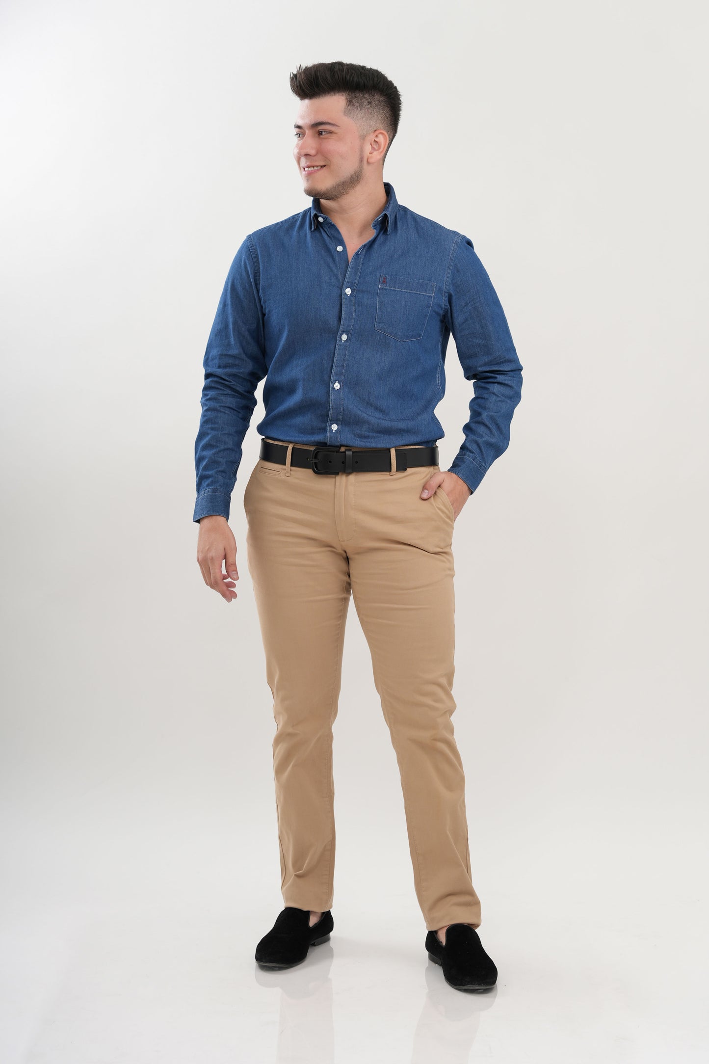 CAMISA NOS BASIC BL MC CUADROS