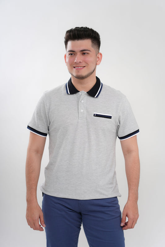 TB Polo - 3  46% Algodón 49% Polyester 5% Viscosa - Gris