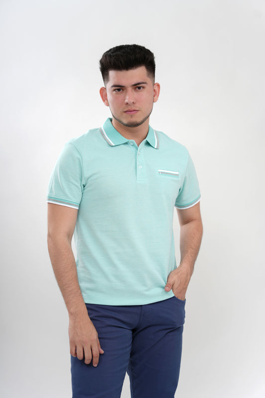 TB Polo - 3  50% Algodón 50% Polyester - Aqua