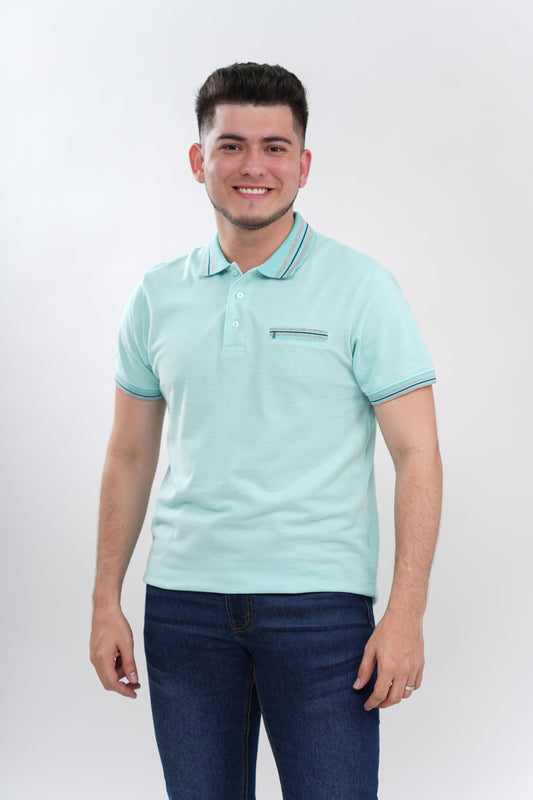 TB Polo - 2  50% Algodón 50% Polyester - Aqua