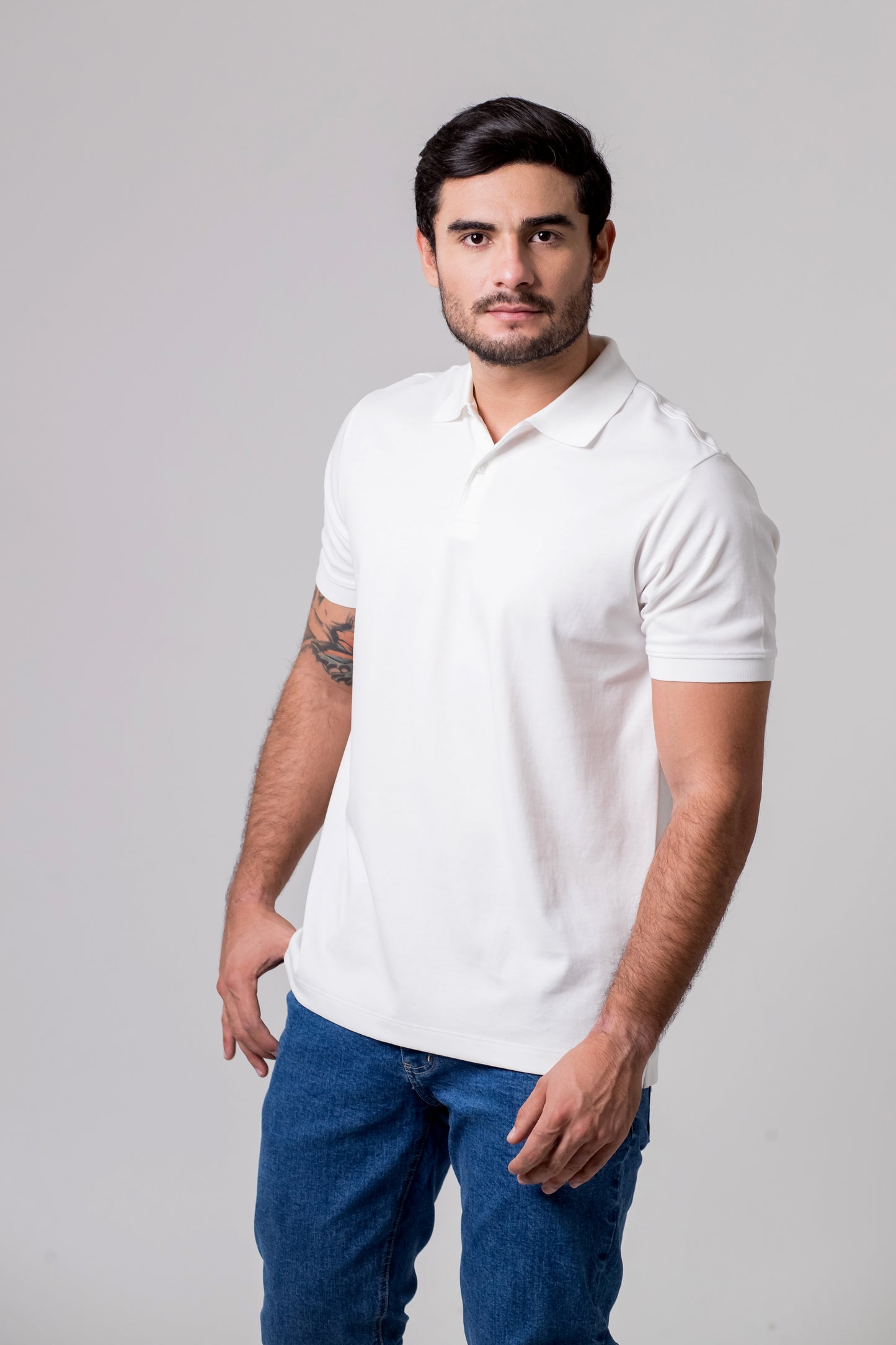 Polo Solido Blanco